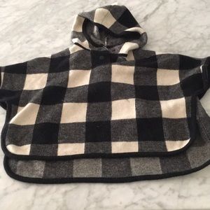 Zara buffalo check poncho